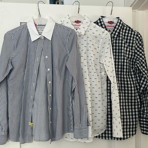 BR work blouses. Blue edition (all three tops).